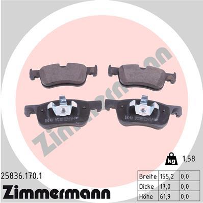 ZIMMERMANN 25836.170.1 Číslo výrobce: 25836. EAN: 4250238766094.