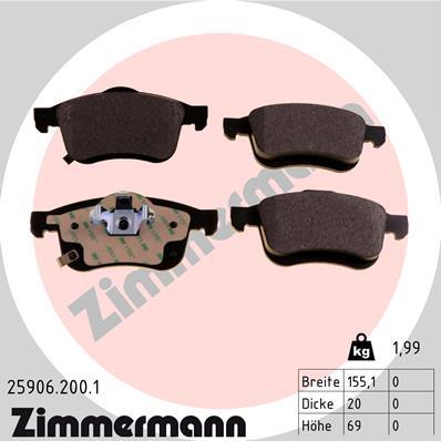 ZIMMERMANN 25906.200.1 Číslo výrobce: 24727. EAN: 4250238778165.