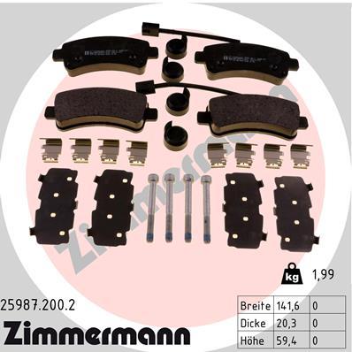 ZIMMERMANN 25987.200.2 Číslo výrobce: 25987. EAN: 4250238776901.