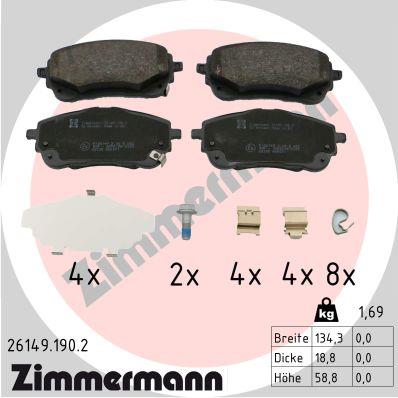ZIMMERMANN 26149.190.2 Číslo výrobce: 26149. EAN: 4250238788430.