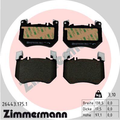 ZIMMERMANN 26443.175.1 Číslo výrobce: 26443. EAN: 4250238790624.