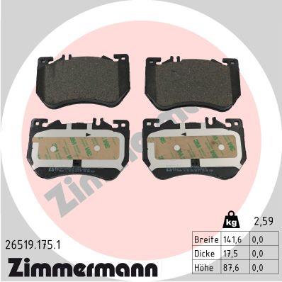 ZIMMERMANN 26519.175.1 Číslo výrobce: 26519. EAN: 4250238791379.