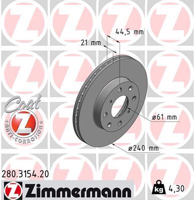 ZIMMERMANN 280.3154.20 EAN: 4250238763413.