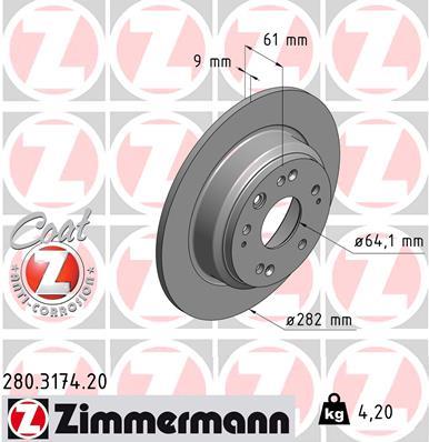 ZIMMERMANN 280.3174.20 EAN: 4250238757085.