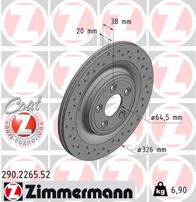 ZIMMERMANN 290.2265.52 EAN: 4250238747536.