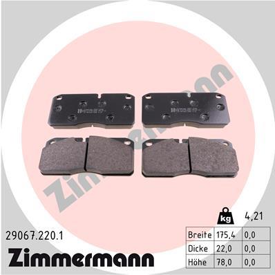 ZIMMERMANN 29067.220.1 Číslo výrobce: 29067. EAN: 4250238740872.
