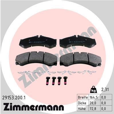 ZIMMERMANN 29153.200.1 Číslo výrobce: 29153. EAN: 4250238741305.