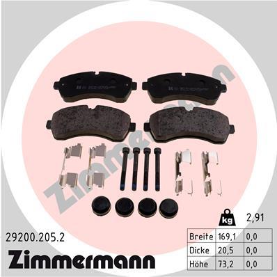 ZIMMERMANN 29200.205.2 Číslo výrobce: 29200. EAN: 4250238765332.