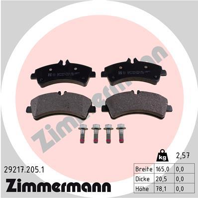 ZIMMERMANN 29217.205.1 Číslo výrobce: 29217. EAN: 4250238742227.