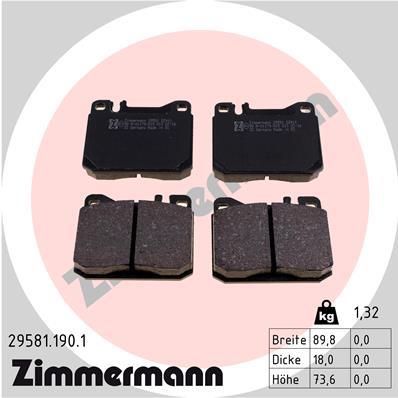 ZIMMERMANN 29581.190.1 Číslo výrobce: 29581. EAN: 4250238741459.