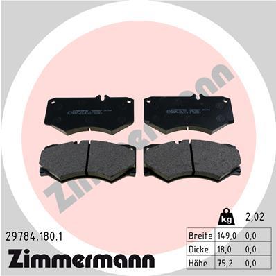 ZIMMERMANN 29784.180.1 Číslo výrobce: 20784. EAN: 4250238741558.