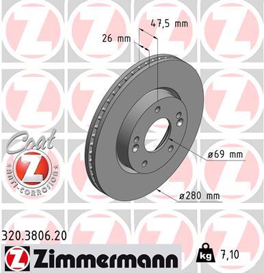 ZIMMERMANN 320.3806.20 EAN: 4250238756620.