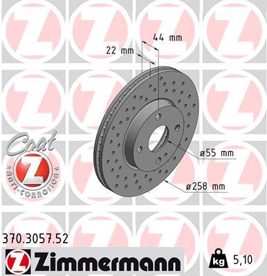 ZIMMERMANN 370.3057.52 EAN: 4250238766773.