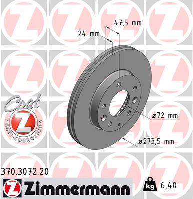 ZIMMERMANN 370.3072.20 EAN: 4250238763475.