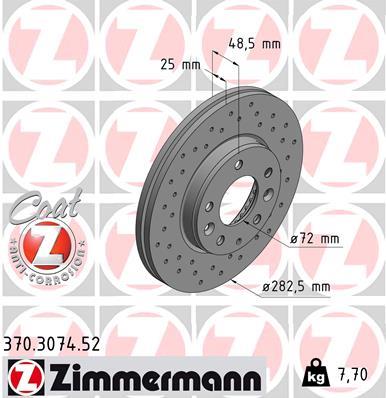 ZIMMERMANN 370.3074.52 EAN: 4250238750109.