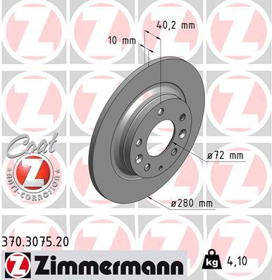 ZIMMERMANN 370.3075.20 EAN: 4250238756569.