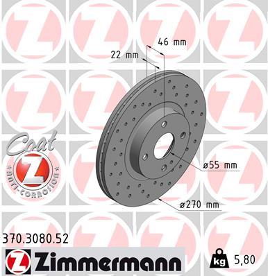 ZIMMERMANN 370.3080.52 EAN: 4250238747550.