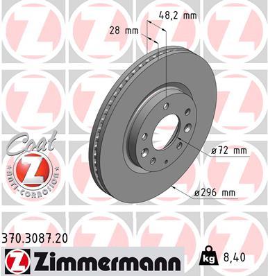 ZIMMERMANN 370.3087.20 EAN: 4250238758341.