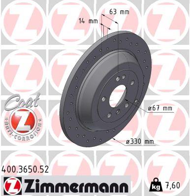 ZIMMERMANN 400.3650.52 EAN: 4250238791263.