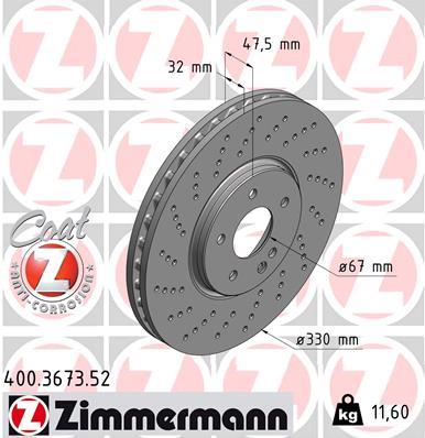 ZIMMERMANN 400.3673.52 EAN: 4250238758938.