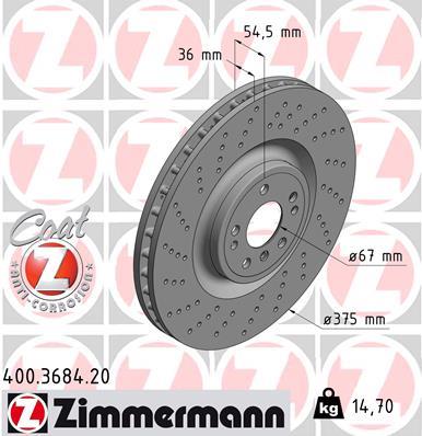 ZIMMERMANN 400.3684.20 EAN: 4250238755234.