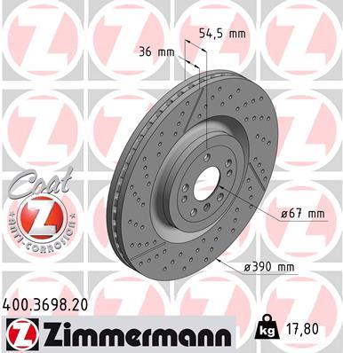 ZIMMERMANN 400.3698.20 EAN: 4250238760665.