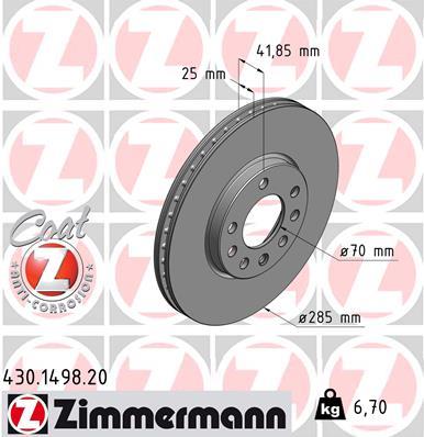 ZIMMERMANN 430.1498.20 EAN: 4250238719540.