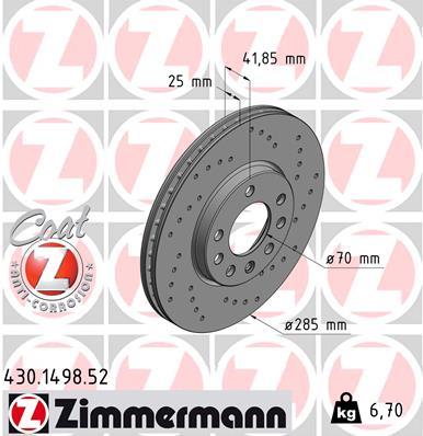 ZIMMERMANN 430.1498.52 EAN: 4250238748731.