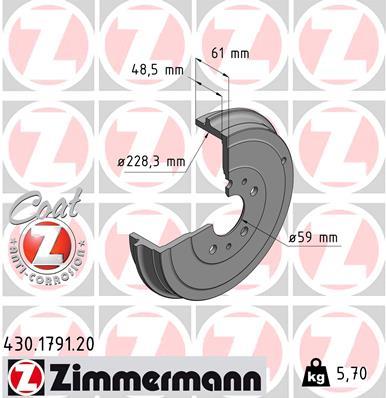ZIMMERMANN 430.1791.20 EAN: 4250238766346.
