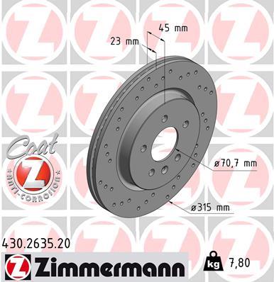 ZIMMERMANN 430.2635.20 EAN: 4250238761075.