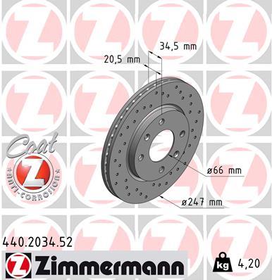 ZIMMERMANN 440.2034.52 EAN: 4250238754756.