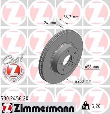 ZIMMERMANN 530.2456.20 EAN: 4250238762515.