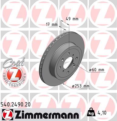 ZIMMERMANN 540.2490.20 EAN: 4250238759256.