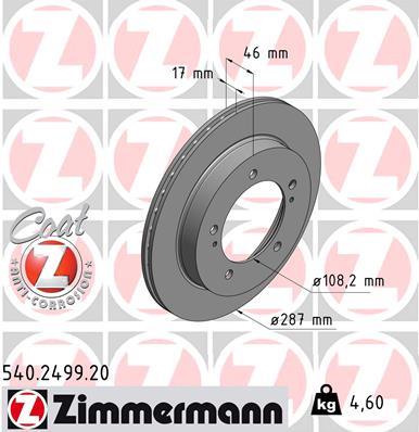 ZIMMERMANN 540.2499.20 EAN: 4250238755197.