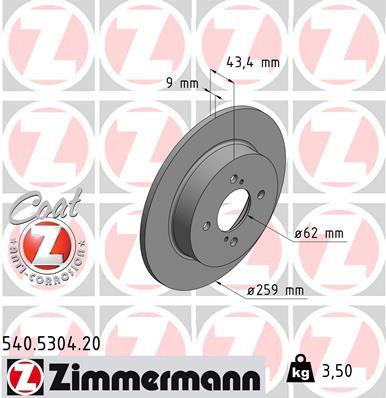 ZIMMERMANN 540.5304.20 EAN: 4250238759898.