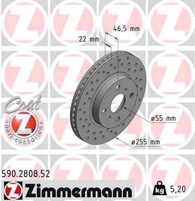 ZIMMERMANN 590.2808.52 EAN: 4250238766247.