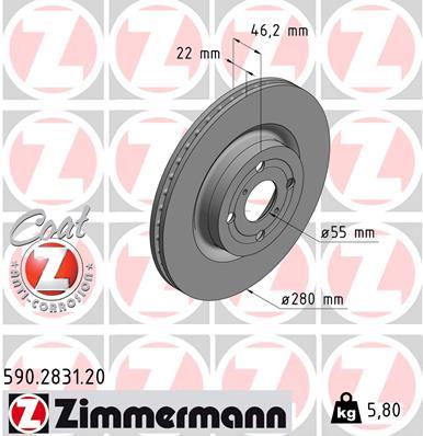 ZIMMERMANN 590.2831.20 EAN: 4250238777076.