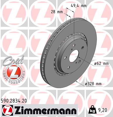ZIMMERMANN 590.2834.20 EAN: 4250238781240.