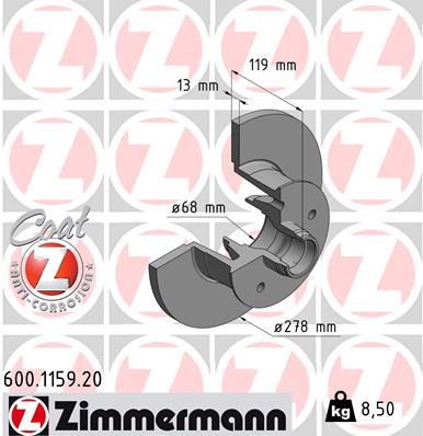 ZIMMERMANN 600.1159.20 EAN: 4250238765899.