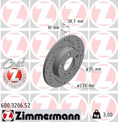 ZIMMERMANN 600.3206.52 EAN: 4250238750482.
