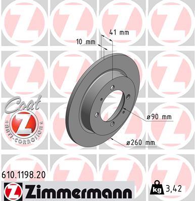 ZIMMERMANN 610.1198.20 EAN: 4250238757047.