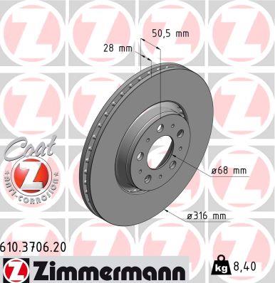 ZIMMERMANN 610.3706.20 EAN: 4250238720003.