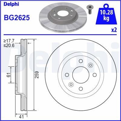 DELPHI BG2625 EAN: 5012759426067.