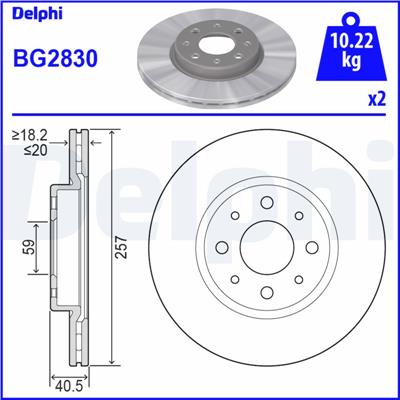 DELPHI BG2830 EAN: 5012759936665.