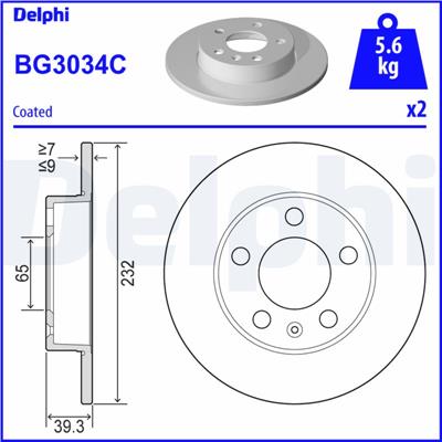 DELPHI BG3034C EAN: 5012759529638.