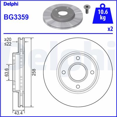 DELPHI BG3359 EAN: 5012759086568.