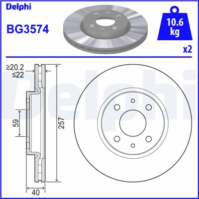 DELPHI BG3574 EAN: 5012759159521.