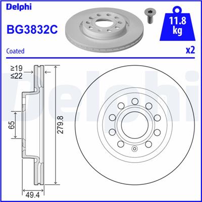 DELPHI BG3832C EAN: 5012759529706.