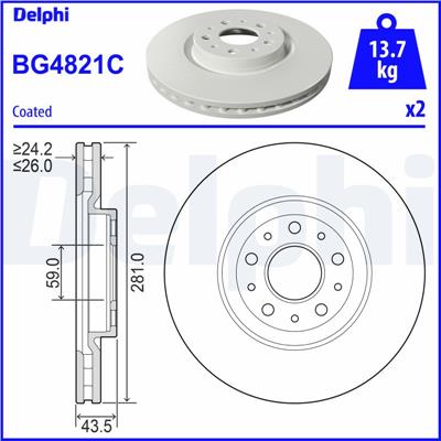 DELPHI BG4821C EAN: 5012759541326.