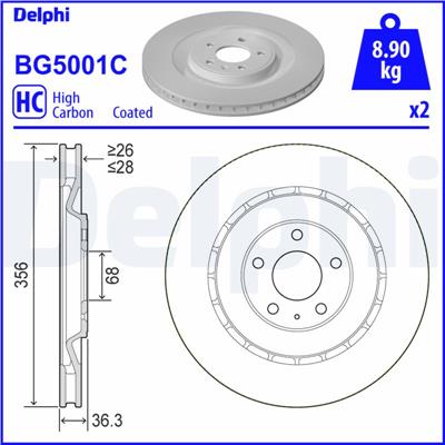 DELPHI BG5001C EAN: 5012759553732.